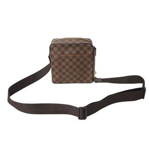 LOUIS VUITTON Olaf shoulder bag Damier canvas brown